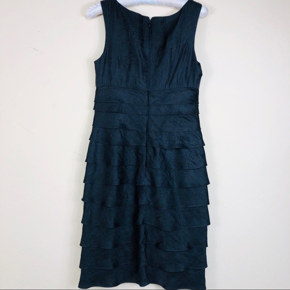 London Times Dress Sz 4 Ruffle Cocktail - Picture 3 of 8